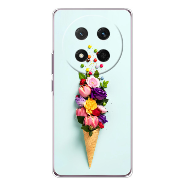 Чохли з тематикою "КВІТИ" на Huawei Honor X9c – Квітка-морозиво