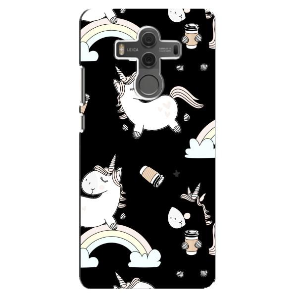 Чехол Unicorn на Huawei Mate 10 – Единорог с кофе