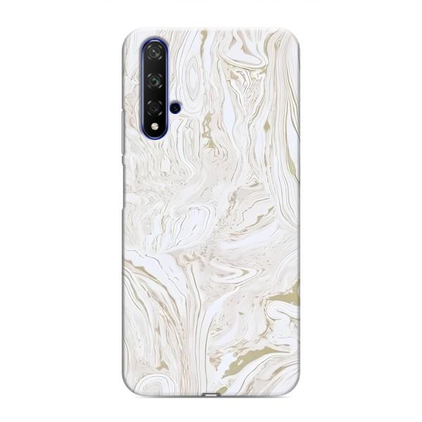 Мраморный чехол на Huawei Nova 5T (VPrint) – Белый мрамор