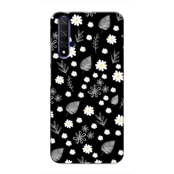 Чохли з тематикою "КВІТИ" на Huawei Nova 5T – цвітіння на чорному