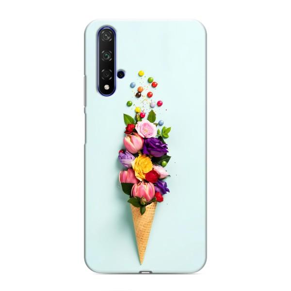Чохли з тематикою "КВІТИ" на Huawei Nova 5T – Квітка-морозиво