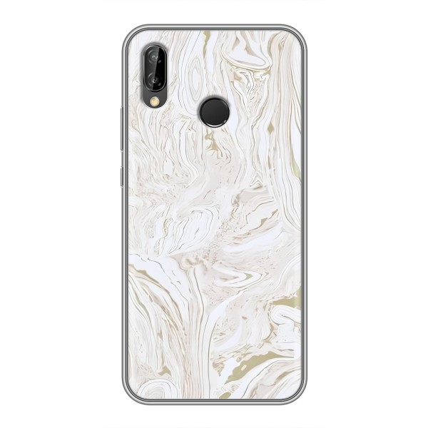 Мраморный чехол на Huawei P Smart 2019 (VPrint) – Белый мрамор
