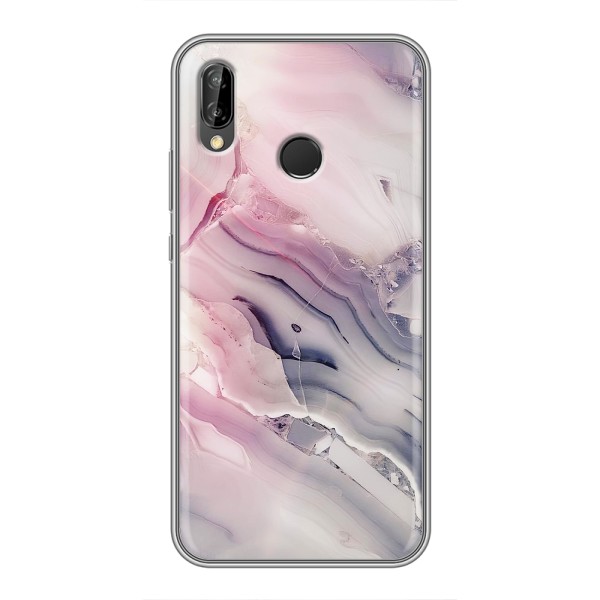 Мраморный чехол на Huawei P Smart 2019 (VPrint) – Пурпурный Мрамор