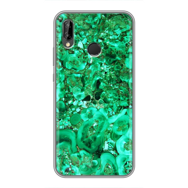 Мраморный чехол на Huawei P Smart 2019 (VPrint) – Салатный Мрамор