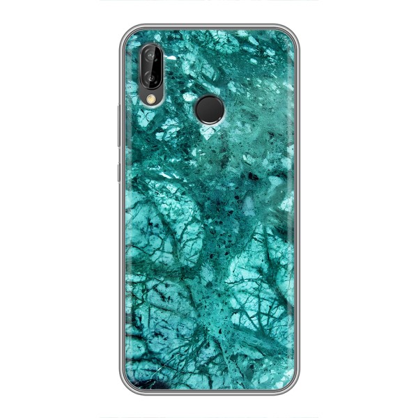 Мраморный чехол на Huawei P Smart 2019 (VPrint) – Зеленый мрамор