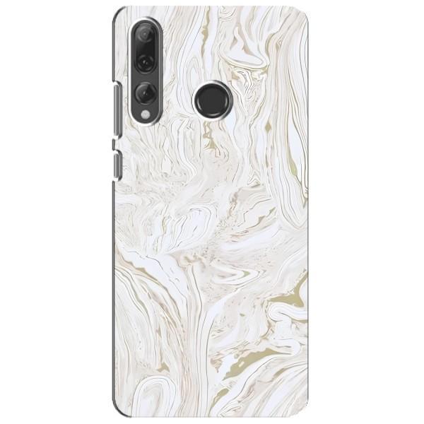 Мраморный чехол на Huawei P Smart Plus 2019 (VPrint) – Белый мрамор