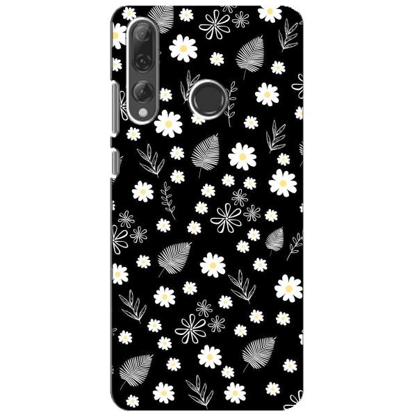 Чехлы с тематикой "ЦВЕТЫ" на Huawei P Smart Plus 2019 – цветение на чорном