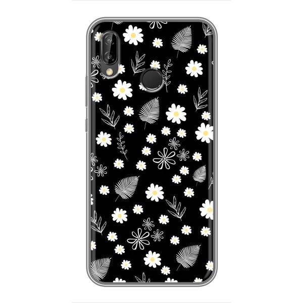 Чехлы с тематикой "ЦВЕТЫ" на Huawei P Smart Z/ Y9 Prime 2019 – цветение на чорном