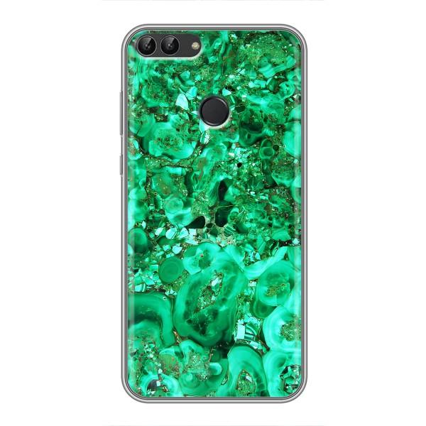 Мраморний чехол на Huawei P Smart, Enjoy 7s, FIG-LA1 (VPrint) – Салатовий Мрамор
