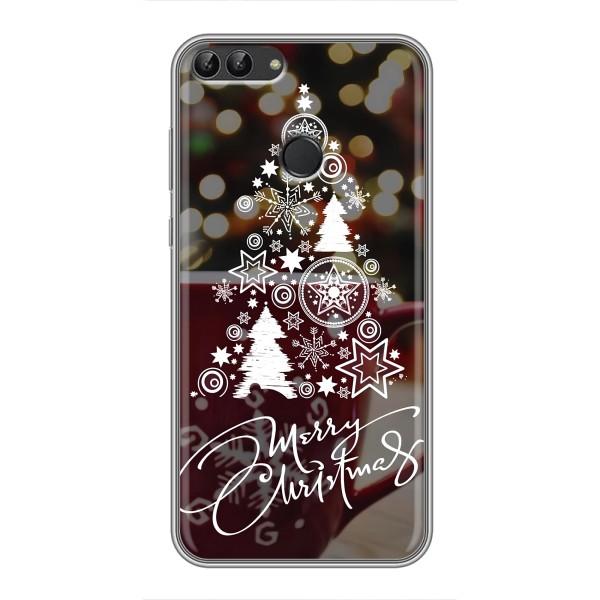 Рождественские Чехлы для Huawei P Smart, Enjoy 7s, FIG-LA1 (VPrint) – Елочка узорная