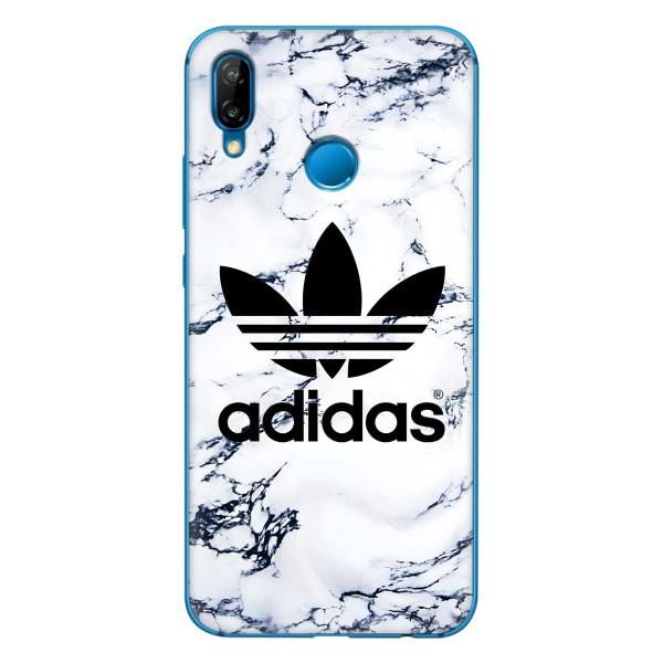 Чехлы Адидас для Huawei P20 Lite (2019) (AlphaPrint) – Адидас на мраморе