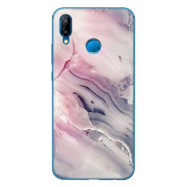 Мраморный чехол на Huawei P20 Lite (2019) (VPrint) – Пурпурный Мрамор