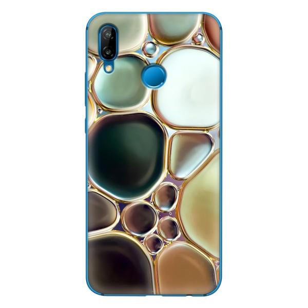 Мраморный чехол на Huawei P20 Lite (2019) (VPrint) – Радужный Мрамор