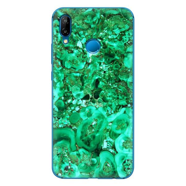 Мраморный чехол на Huawei P20 Lite (2019) (VPrint) – Салатный Мрамор