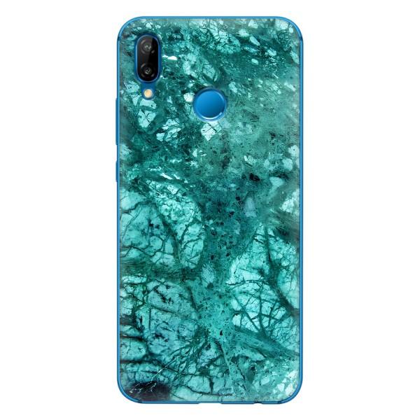 Мраморный чехол на Huawei P20 Lite (2019) (VPrint) – Зеленый мрамор