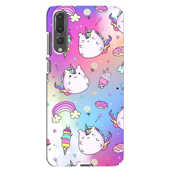 Чехол Unicorn на Huawei P20 Pro, CLT-L04 – Радуга и Единорог
