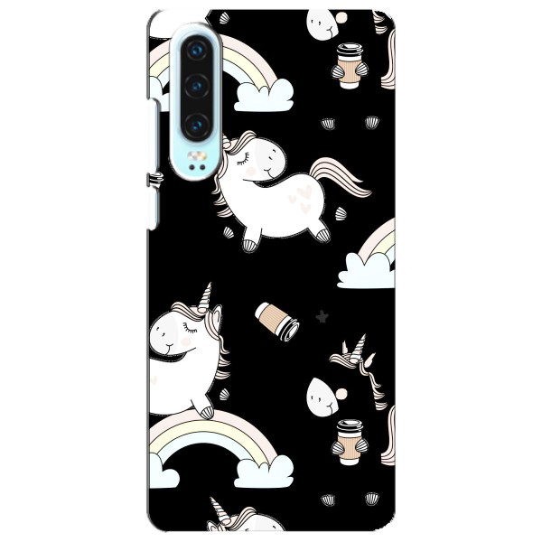 Чохол Unicorn на Huawei P30 – Єдинорог з кавою