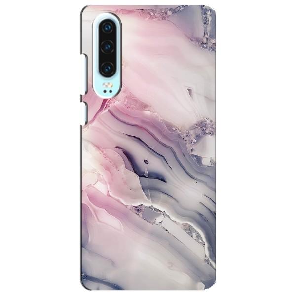 Мраморный чехол на Huawei P30 (VPrint) – Пурпурный Мрамор