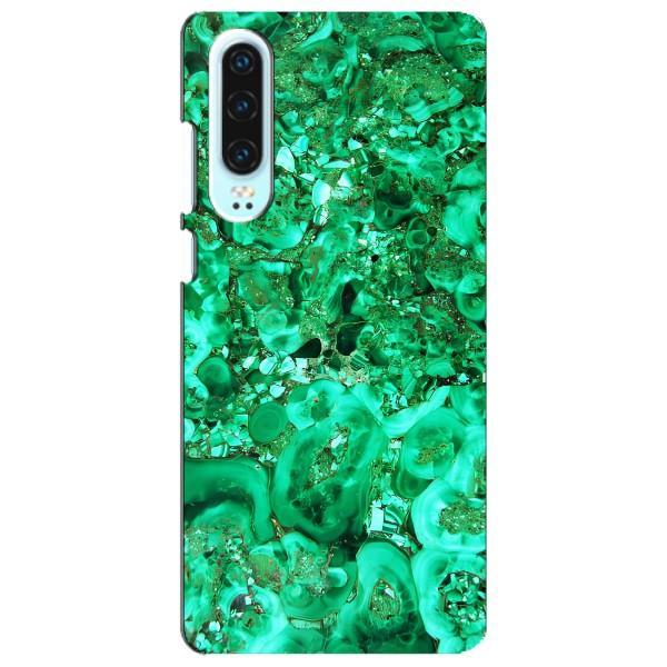Мраморный чехол на Huawei P30 (VPrint) – Салатный Мрамор