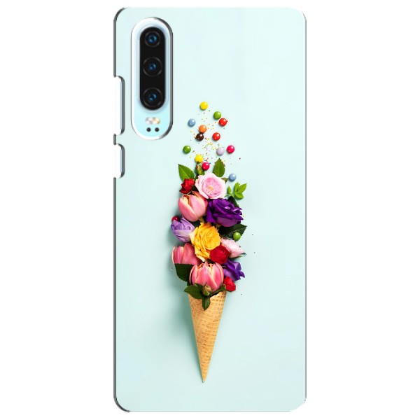 Чохли з тематикою "КВІТИ" на Huawei P30 – Квітка-морозиво