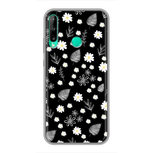 Чехлы с тематикой "ЦВЕТЫ" на Huawei P40 Lite e – цветение на чорном