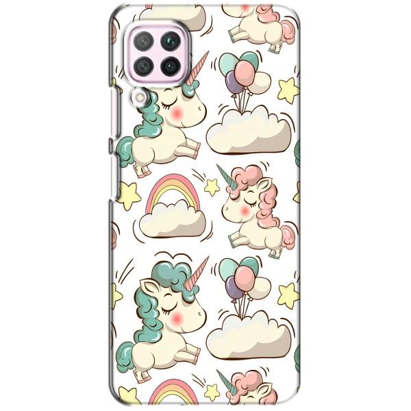 Чехол для Хуавей П40 Лайт - (Единорожки - Новинки) (AlphaPrint) – Единорожки
