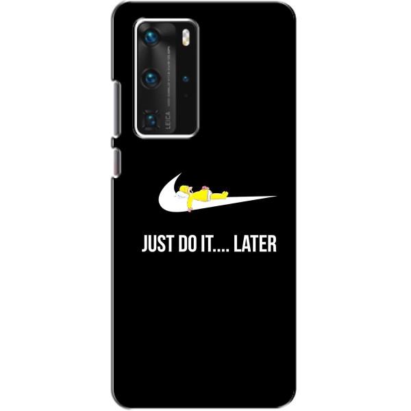 Чехол с логотипом Найк на Huawei P40 Pro – Nike just do it