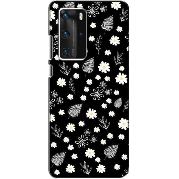 Чохли з тематикою "КВІТИ" на Huawei P40 Pro – цвітіння на чорному