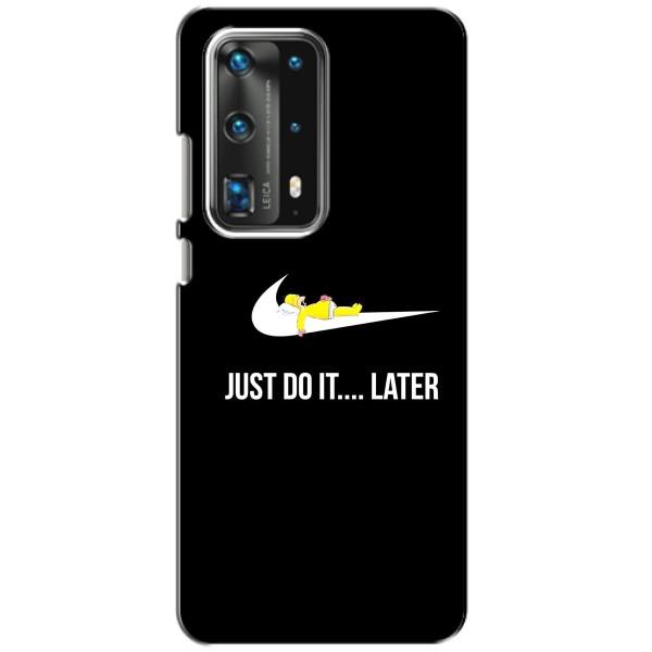 Чехол с логотипом Найк на Huawei P40 – Nike just do it