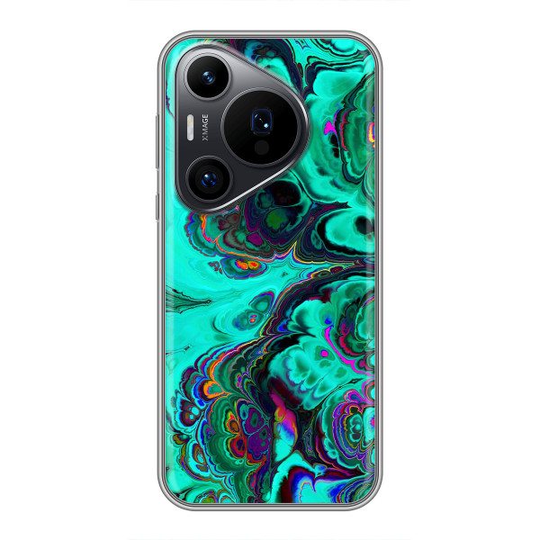 Чехлы с тематикой "Мрамор" на Хuawei Пюра 70 ПРО – Салатный мрамор