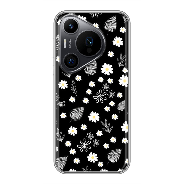 Чохли з тематикою "КВІТИ" на Huawei Pura 70 PRO – цвітіння на чорному