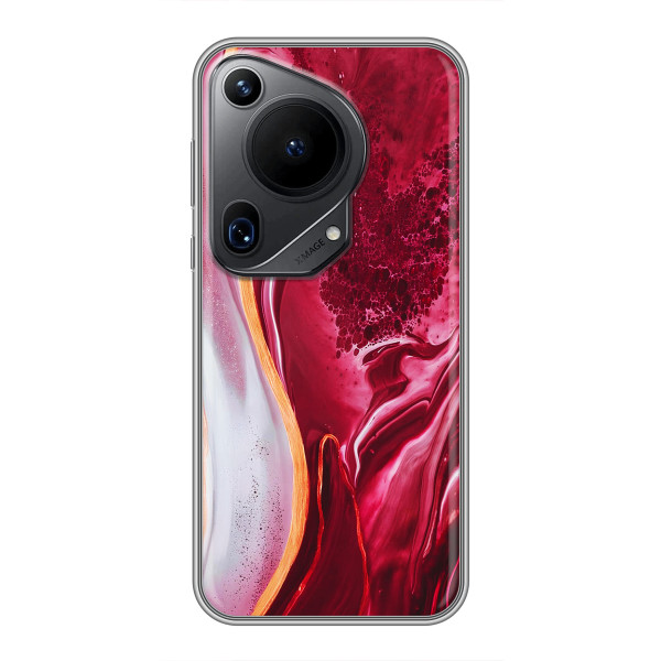 Чехлы с тематикой "Мрамор" на Хuawei Пура 70 Ультра – Красный мрамор