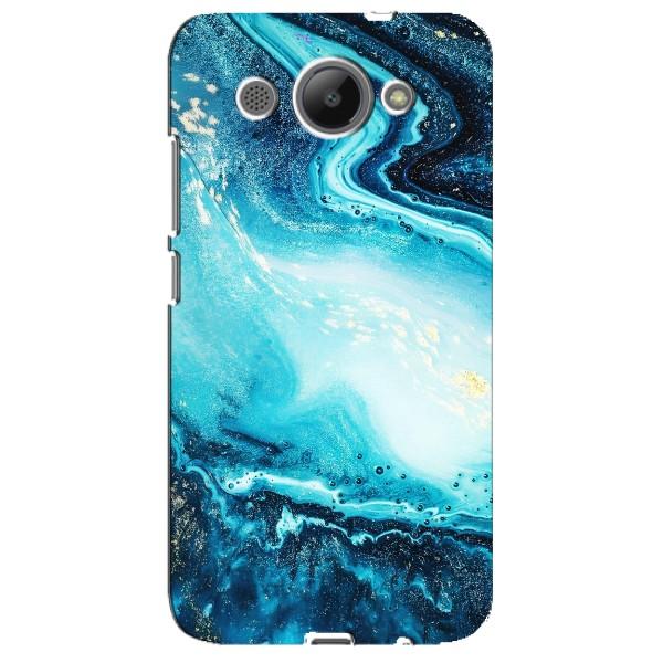 Мраморный чехол на Huawei Y3 2017 (VPrint) – Голубой мрамор