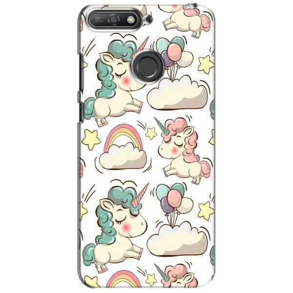 Чохол для Хуавей Y6 Прайм 2018 - (Єдинорожки - Новинки) (AlphaPrint) – Єдиноріжки
