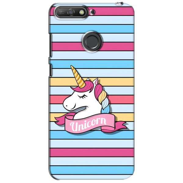 Чохол для Хуавей Y6 Прайм 2018 - (Єдинорожки - Новинки) (AlphaPrint) – Unicorn