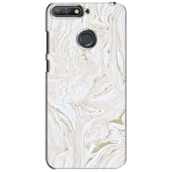 Мраморний чехол на Huawei Y6 Prime 2018 (VPrint) – Білий мрамор