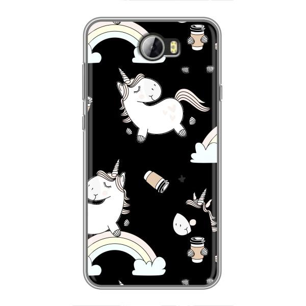 Чехол Unicorn на Huawei Y5II – Единорог с кофе