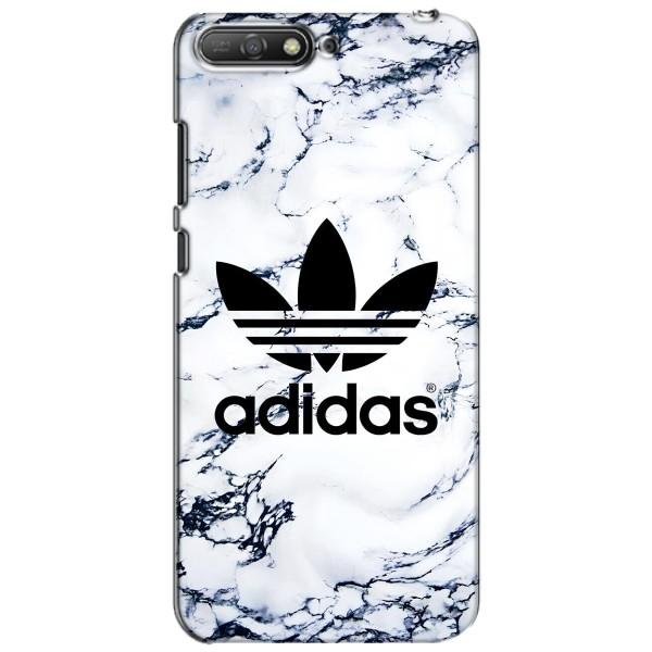 Чехлы Адидас для Huawei Y6 2018 (AlphaPrint) – Адидас на мраморе