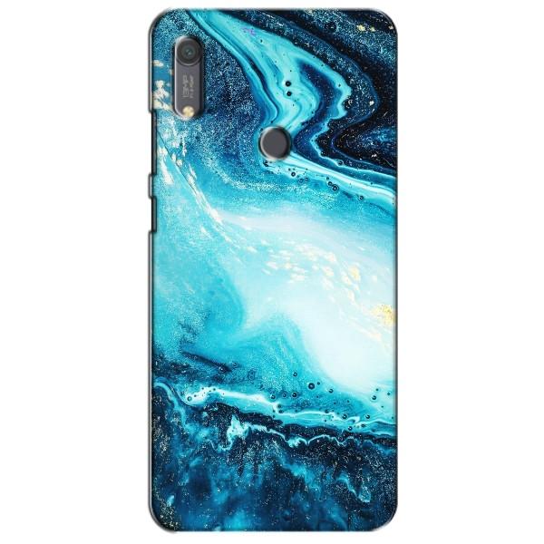 Мраморний чехол на Huawei Y6s (VPrint) – Блакитний мрамор