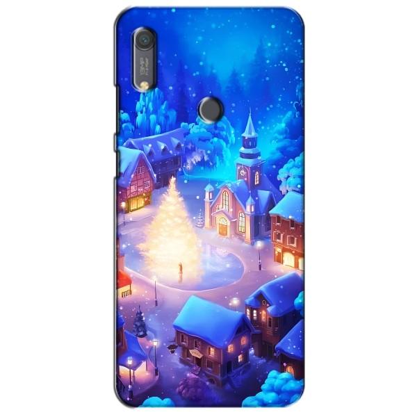 Рождественские Чехлы для Huawei Y6s (VPrint) – Рождественский город