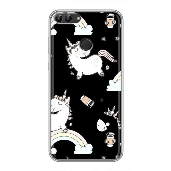 Чохол Unicorn на Huawei Y7 Prime 2018 – Єдинорог з кавою