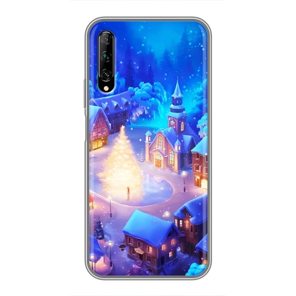 Рождественские Чехлы для Huawei Y7 Pro 2019 (VPrint) – Рождественский город