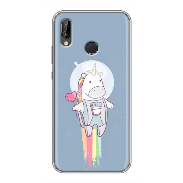 Чехол Unicorn на Huawei Y7 2019 – Единорог космонавт