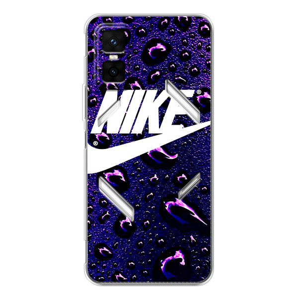 Чехол с логотипом Найк на Infinix GT 30 Pro – Найк на фиолетовом