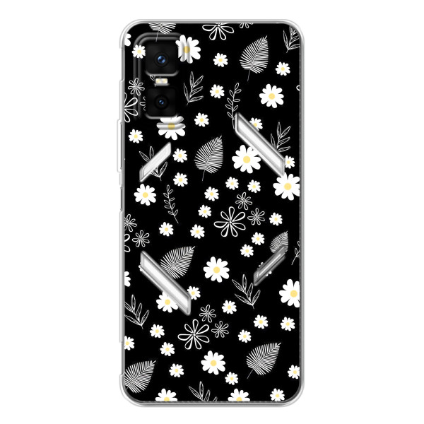 Чохли з тематикою "КВІТИ" на Infinix GT 30 Pro – цвітіння на чорному