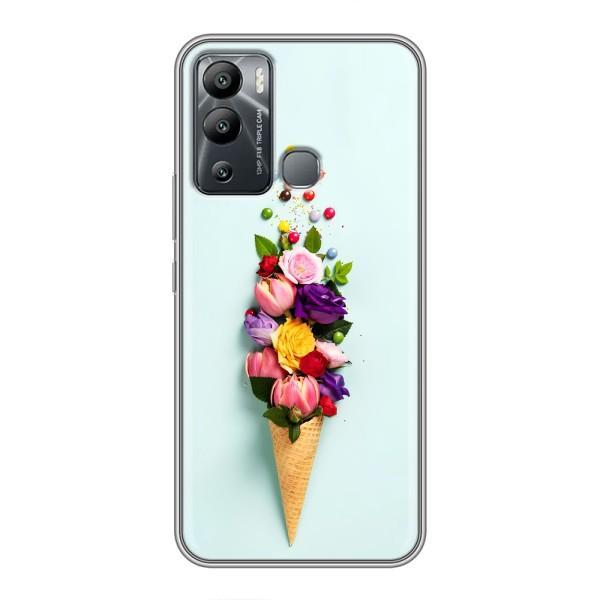 Чохли з тематикою "КВІТИ" на Infinix Hot 12 Play – Квітка-морозиво