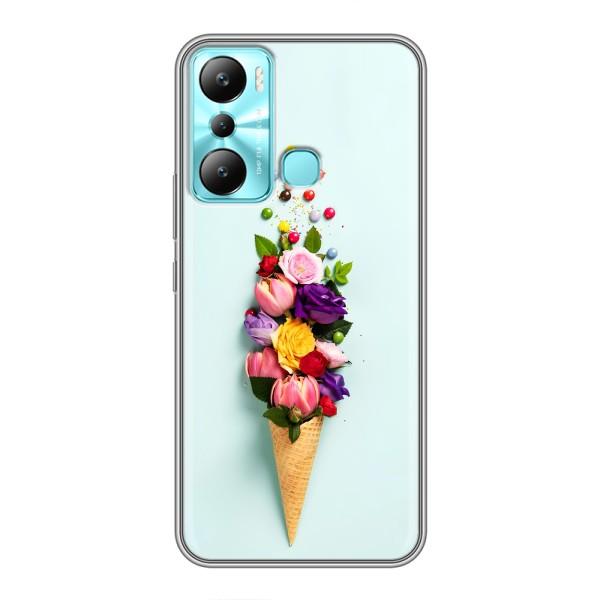 Чохли з тематикою "КВІТИ" на Infinix Hot 20i (X665E) – Квітка-морозиво