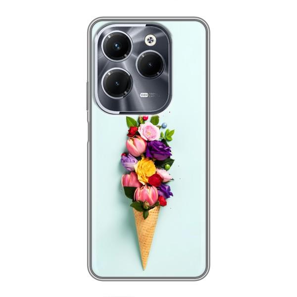Чехлы с тематикой "ЦВЕТЫ" на Infinix Hot 40 Play – Цветок-мороженное