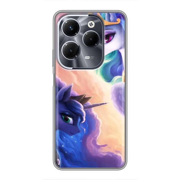 Чехол Unicorn на Infinix Hot 40 Pro – Единорожки на тучках