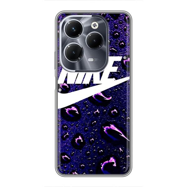 Чехол с логотипом Найк на Infinix Hot 40 Pro – Найк на фиолетовом